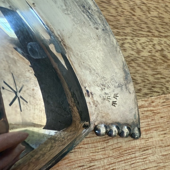 Vintage Three crowns silversmiths 1950s danish Serving Plate - Picture 3 of 5